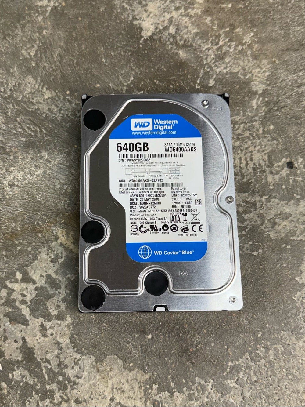 Western Digital Caviar Blue 640GB SATA Hard Drive